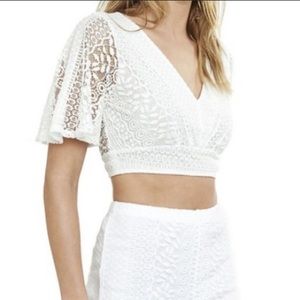 Express lace crop top